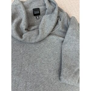 BLACK Saks Fifth Avenue Gray Cowl Neck Long Sleeve Knit Dress XL/TG‎